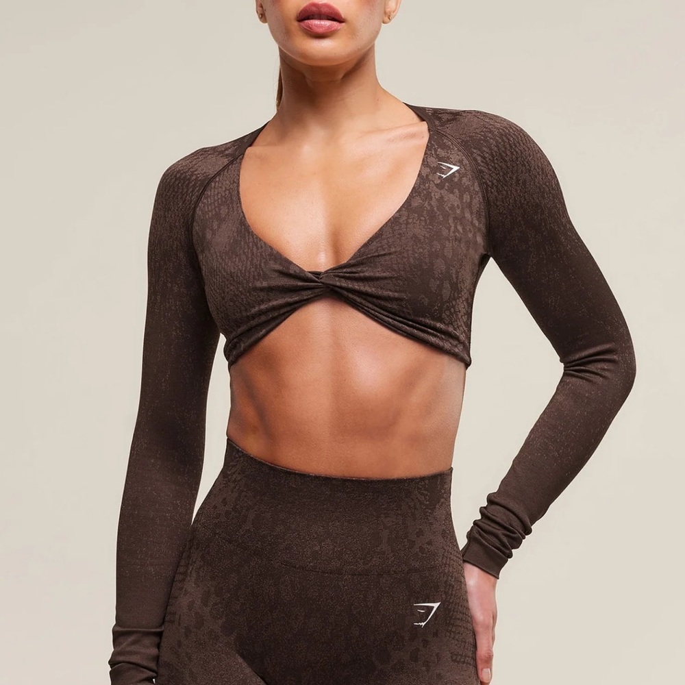 Gymshark Adapt X Whitney Animal Seamless Long sleeve top